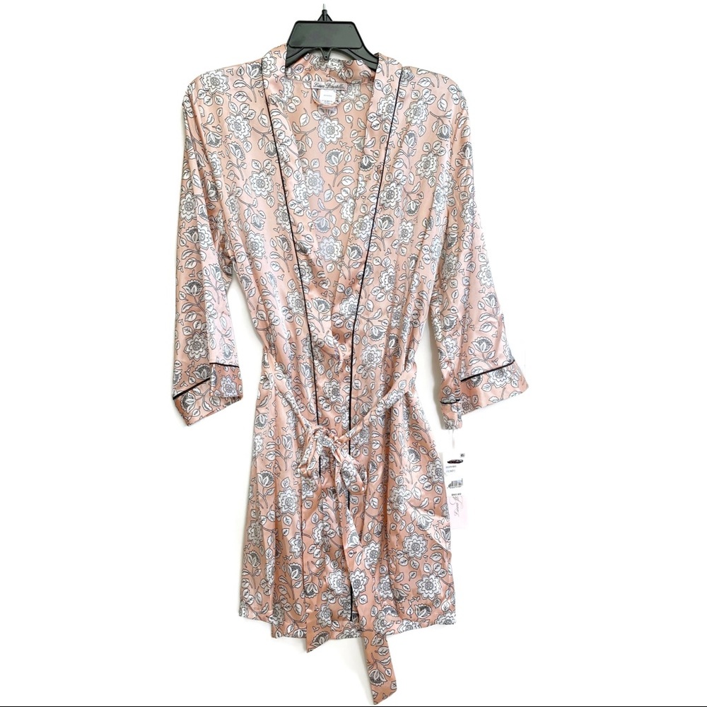 Linea Donatella soft peachy pink satin robe